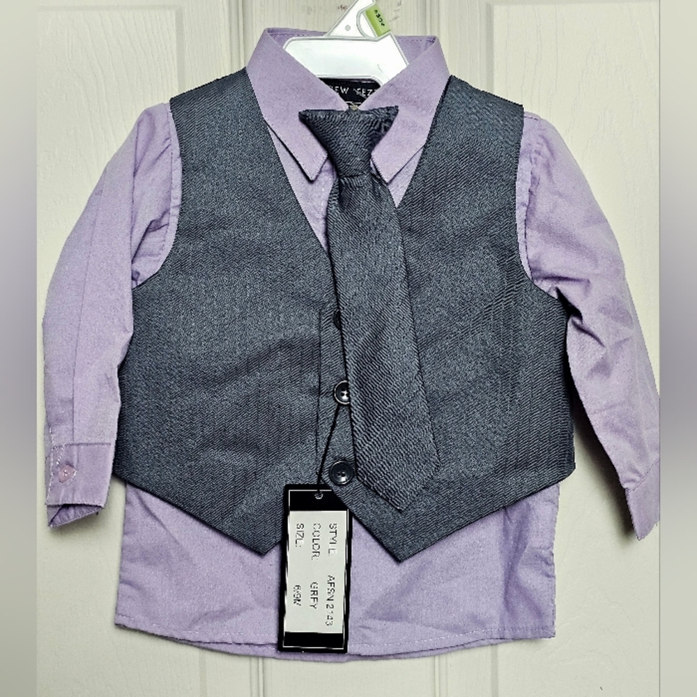 Clip on tie. All 3 pieces are able to be worn alone or together.